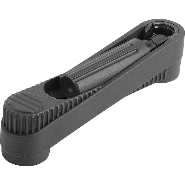 Crank Handle Size:1, Safety, Square Socket, Sw=10, A=80, H=84, 2, Thermoplastic, Comp:Thermoplastic
